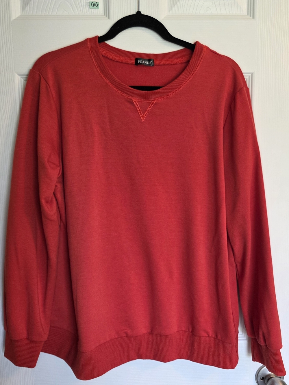 Womens Burny Orange Crewneck Sweater